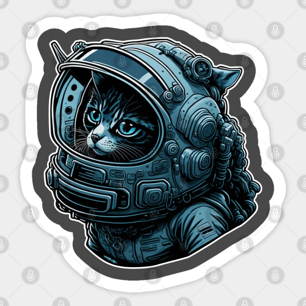 Space Cat Sticker by teeteet